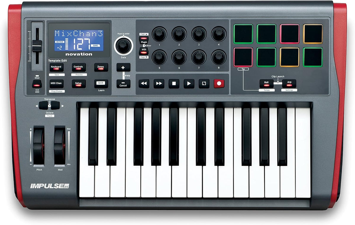 Novation Impulse 25 Keys USB bus-powered MIDI Controller Keyboard