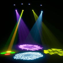 Load image into Gallery viewer, Moving Head Light w/ Rotating Gobos Rental