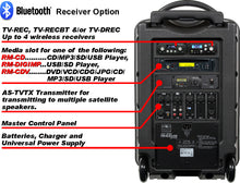 Load image into Gallery viewer, Galaxy TV10 Battery Powered Speaker w/ Wireless Mic Rental