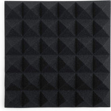 Load image into Gallery viewer, Gator Frameworks 2” Thick Acoustic Foam Pyramid Panels 12”x12”; Charcoal (8) Pack
