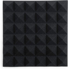 Load image into Gallery viewer, Gator Frameworks 2” Thick Acoustic Foam Pyramid Panels 12”x12”; Charcoal (4) Pack
