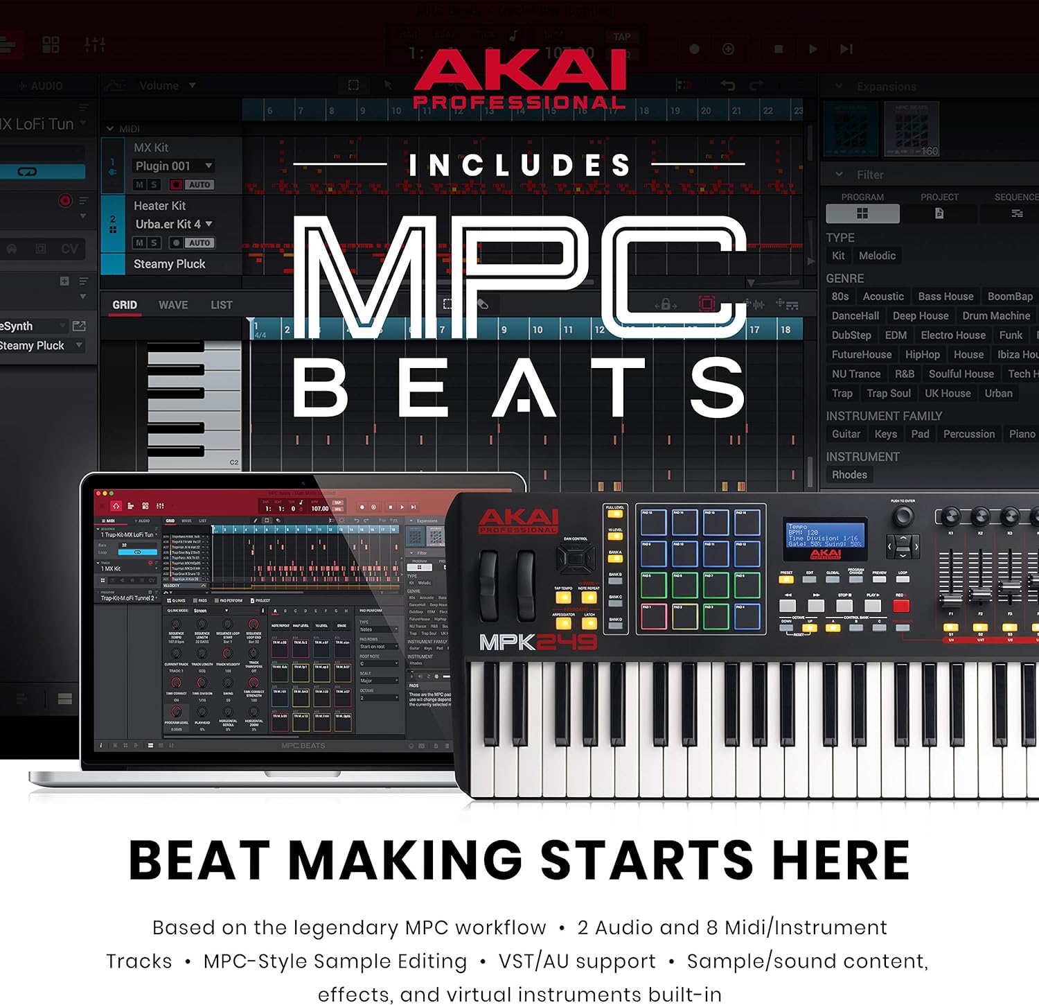 AKAI Professional MPK249 - USB MIDI Keyboard Controller – Sound Town