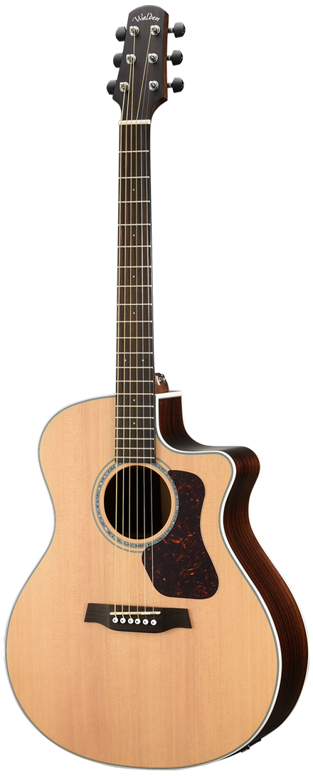 Walden G800CE Natura All-Solid Sitka/Rosewood Grand Auditorium Acoustic Cutaway-Electric - Satin Natural