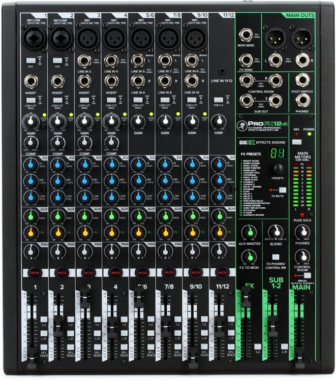 Mackie ProFX12v3 12-channel Mixer with USB and Effects