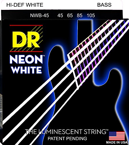 DR Neon White Bass Strings 4