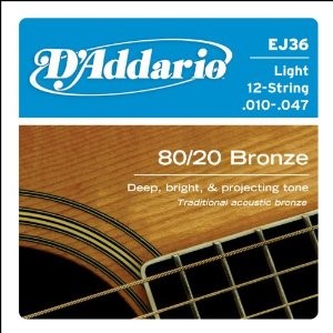D'Addario 80/20 Bronze EJ36 Acoustic Strings