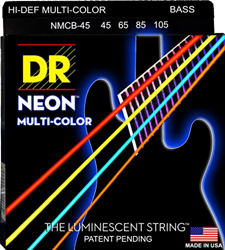 DR Neon Multi-Colored Bass Strings